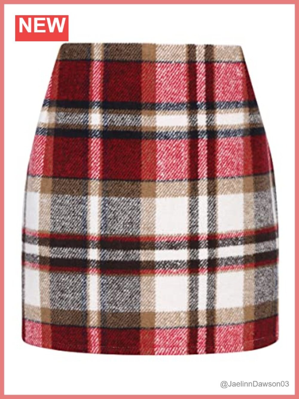 High Waist Plaid Bodycon Pencil Mini Skirt